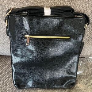 BRAND NEW with tags Luna Bags black cross body quilted bag